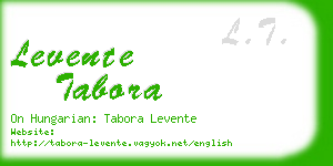 levente tabora business card